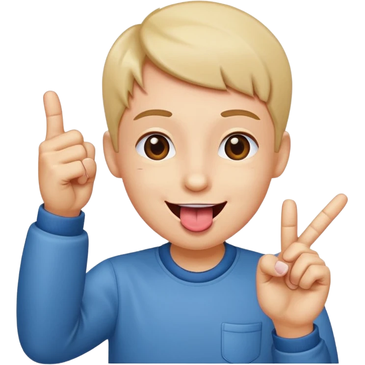 Looking satisfied and putting together your thumb and pointer finger happy tounge out emoji