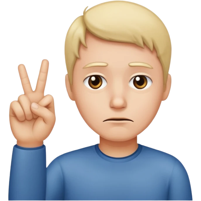 Sad face with two fingers pointing together  emoji