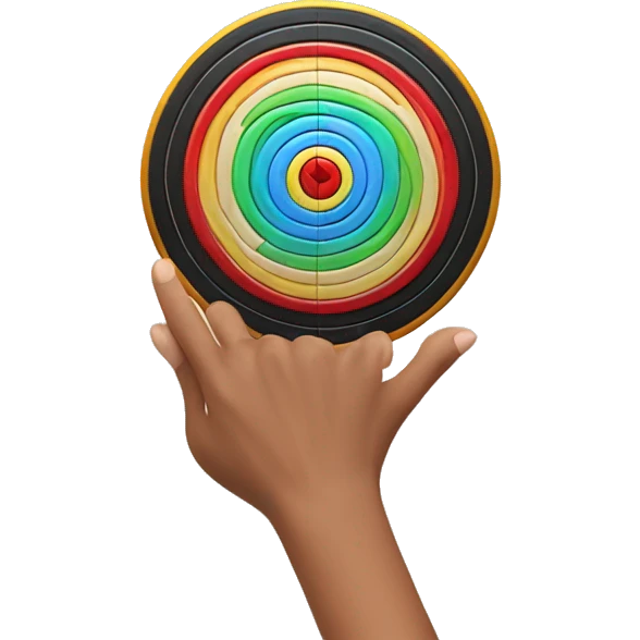 Hands on bullseye  emoji
