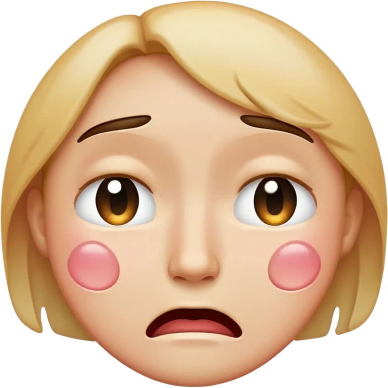 Face emoji that is crying and blushing emoji