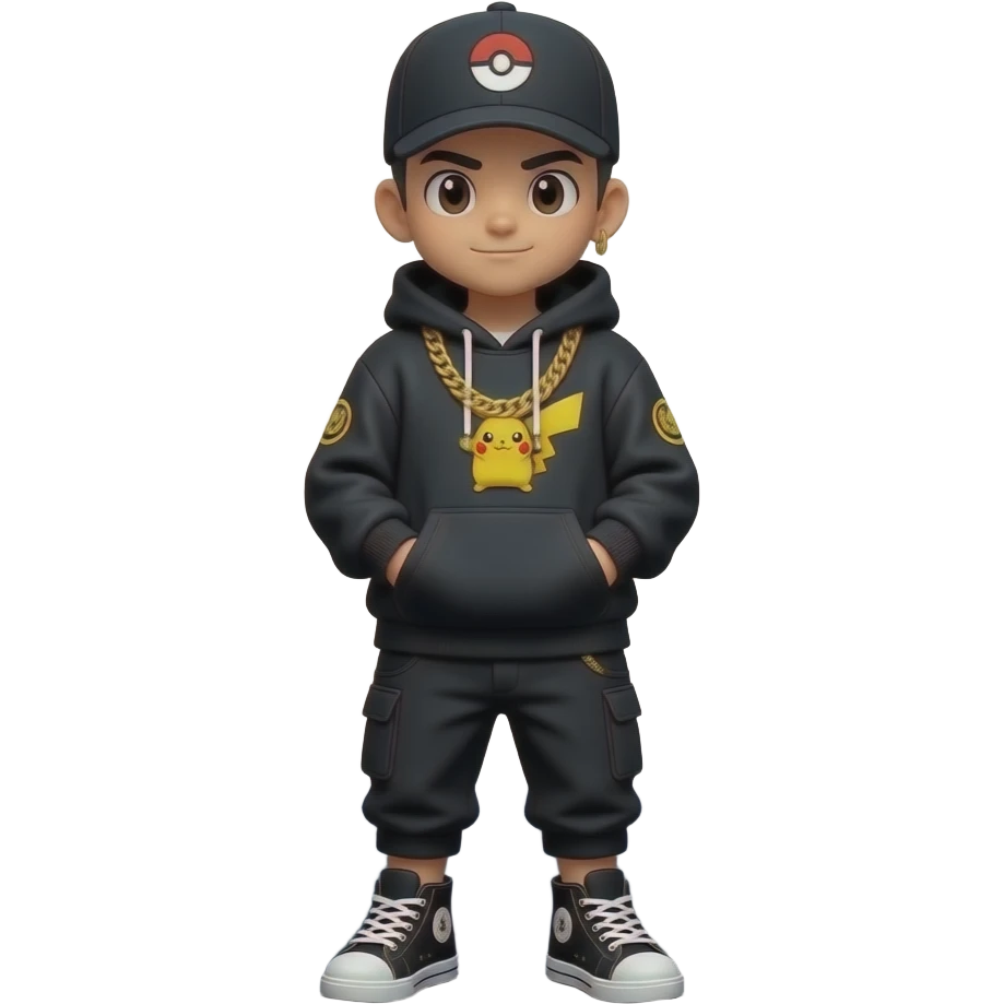 Thug-Life hood version of Pokemon emoji