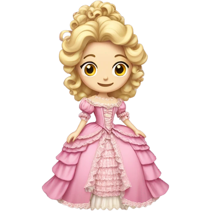 Rococo pink princess blonde emoji