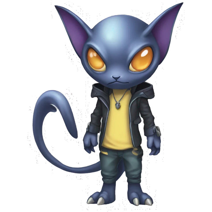 cute cool edgy sharp eldritch alien Digimon-Fakemon-animal full body emoji