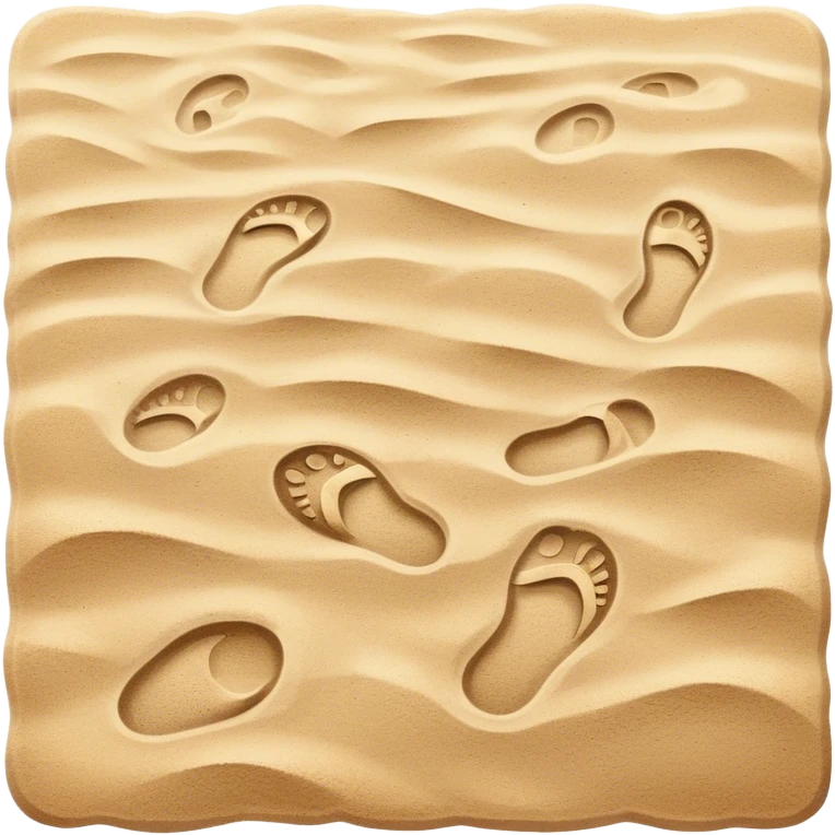 inner child footsteps on sand with other bigger footsteps beside emoji