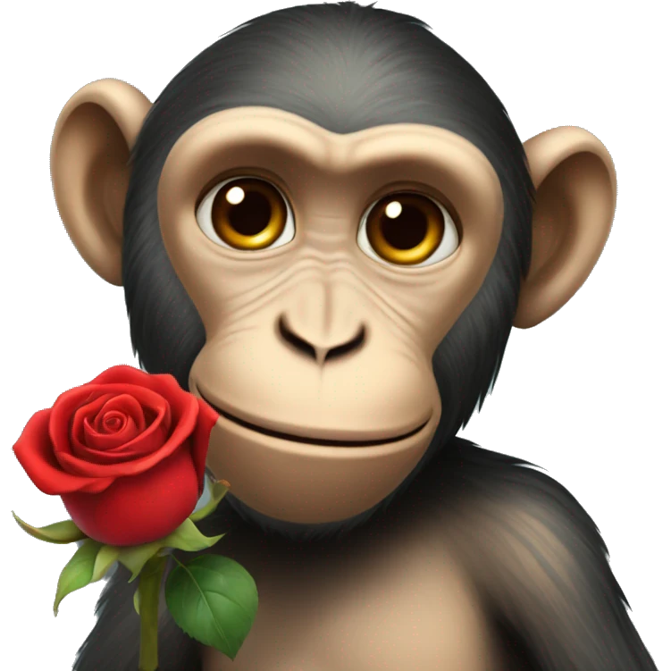 Monkey with a rose  emoji