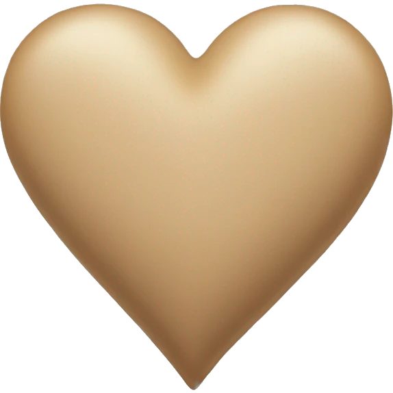 Beige heart emoji