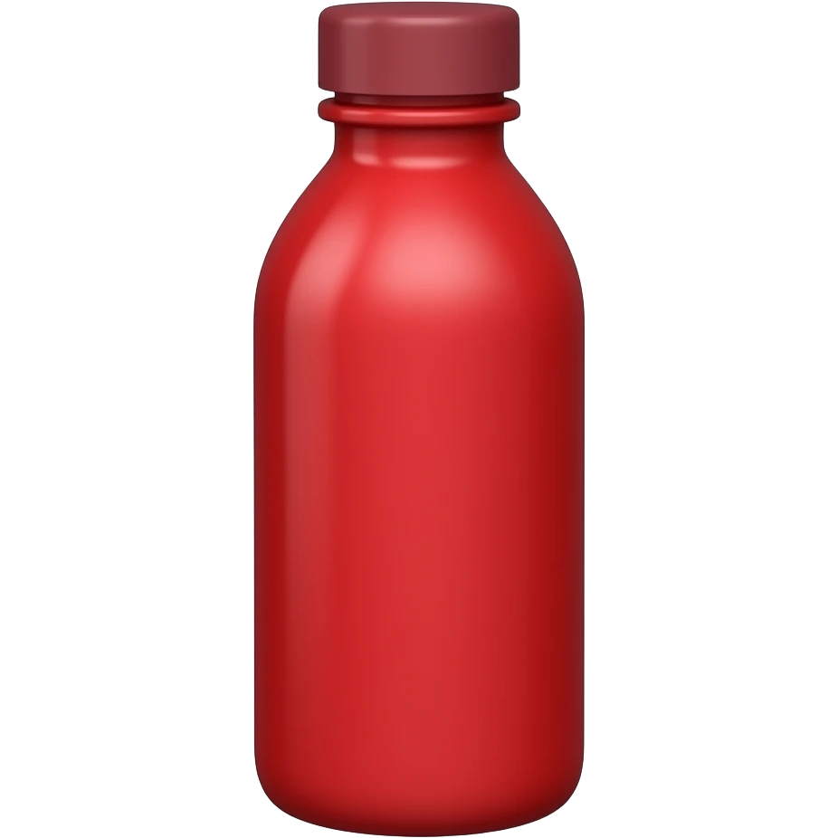 simple water bottle red color emoji