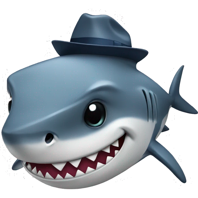 shark with fedora emoji