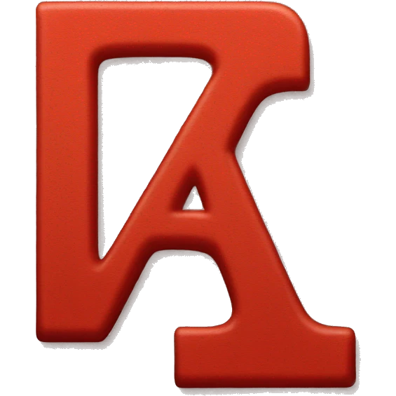 the letter A in red emoji