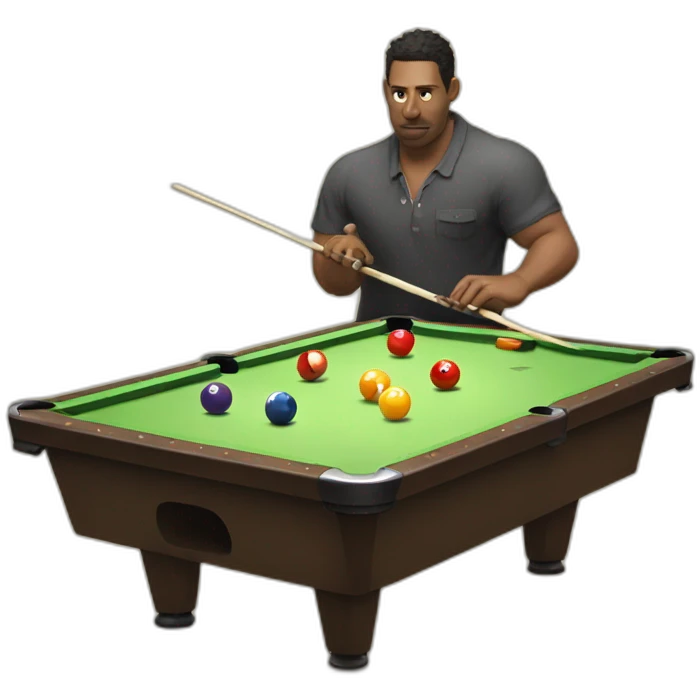 Hench Andy playing pool emoji