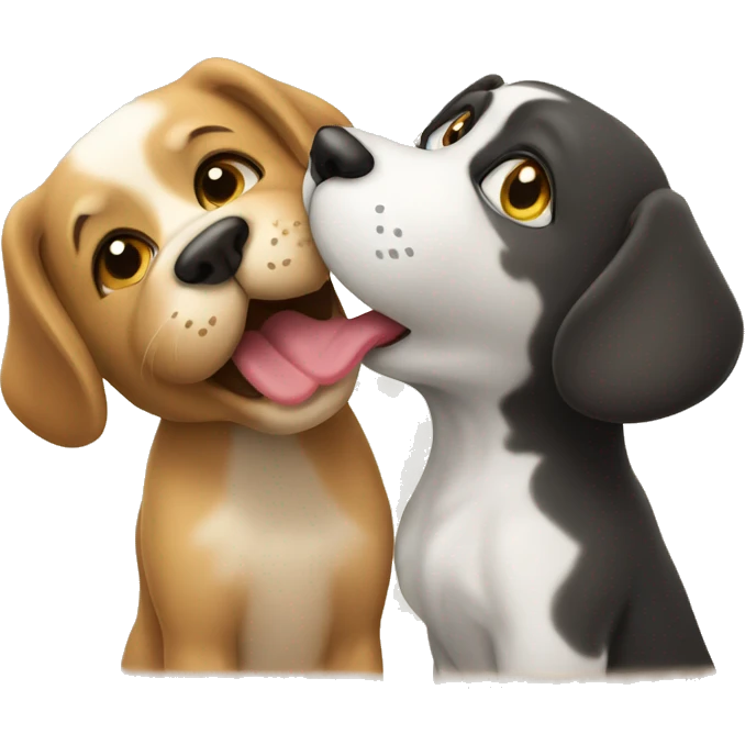 dog kiss cat emoji