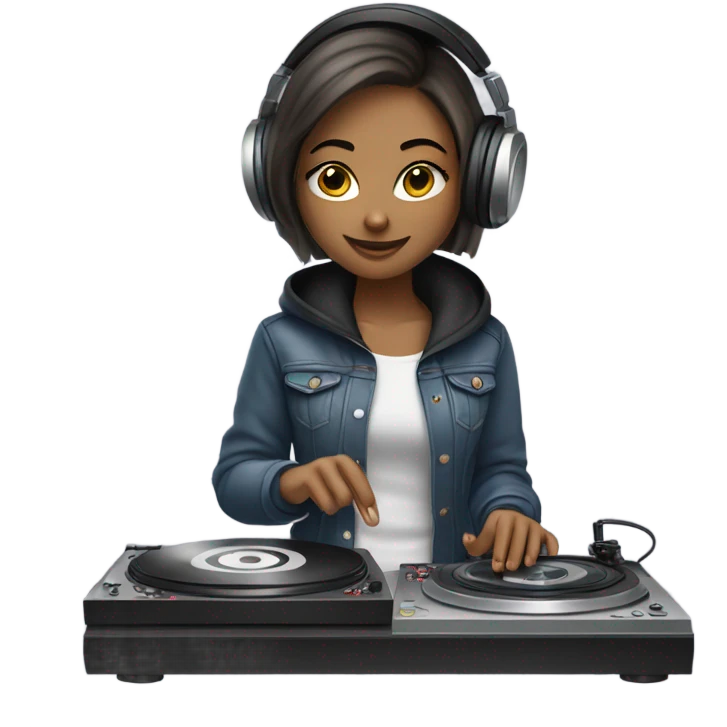 dj girl emoji