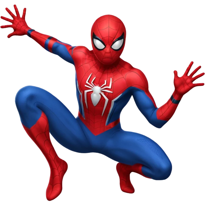 Spider-Man crouching, ready to leap emoji