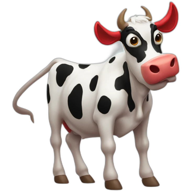 Spider-Man as a cow emoji