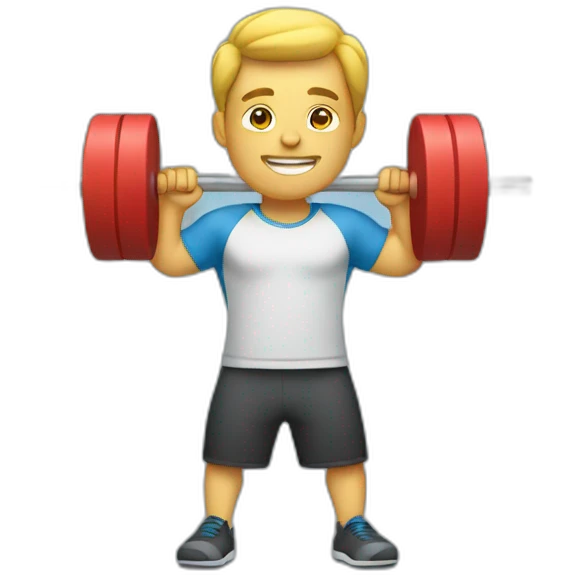 a software developer who is also an athlete and also lifts weights emoji