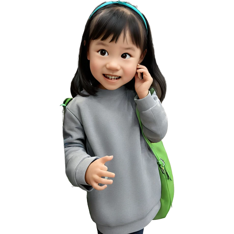 happy girl with bag emoji