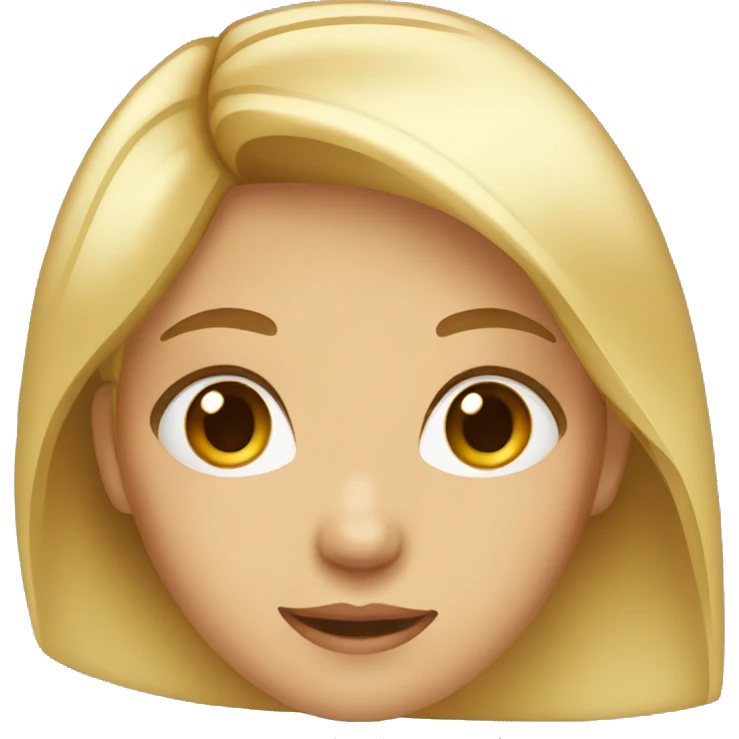 Girl with brown eyes and blond hair  emoji