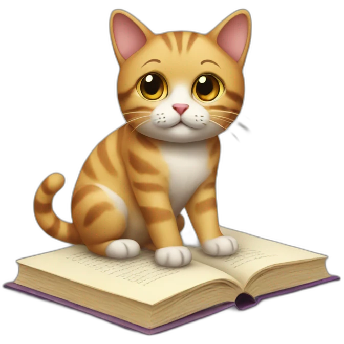 Cat with book emoji