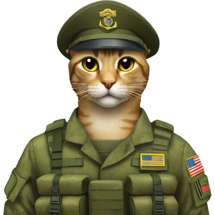 military cat Ukrainian marines emoji