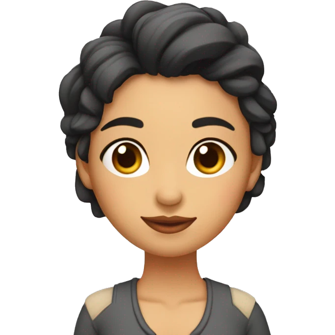 chica de piel morena con vitíligo  emoji