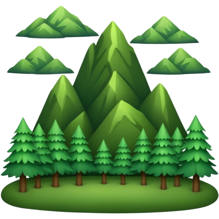 green mountain emoji