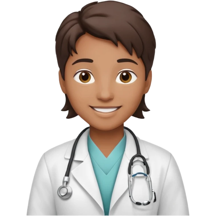 androgynous physician no stethoscope and medium tone skin NO stethoscope emoji