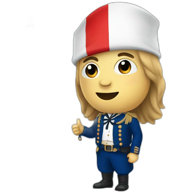 French man with French flag emoji