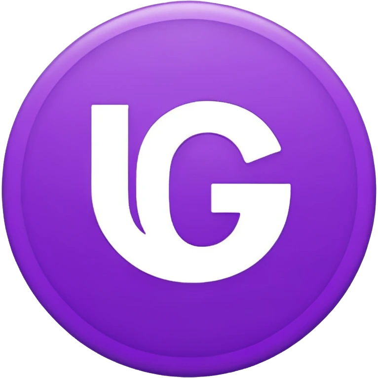 Purple circle 🟣 with letters iG in it emoji