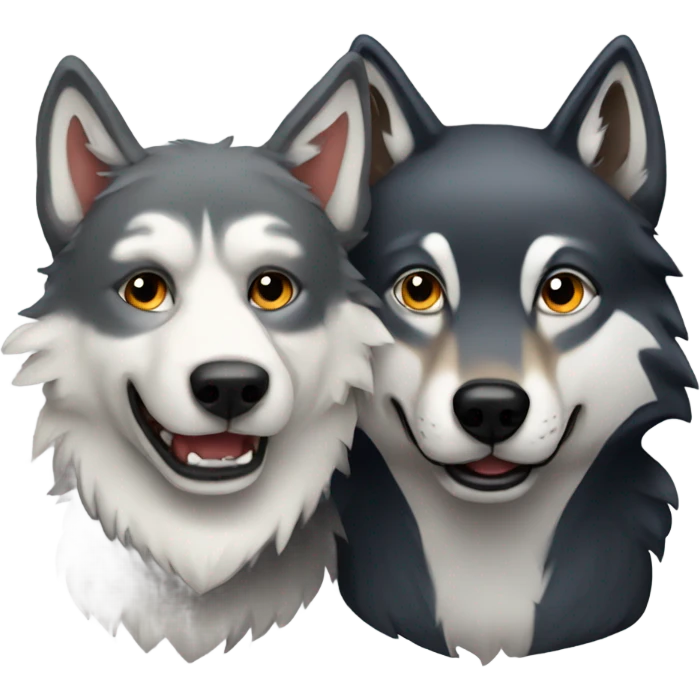wolf and dog emoji