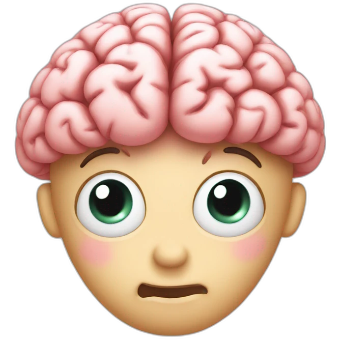 cute brain emoji
