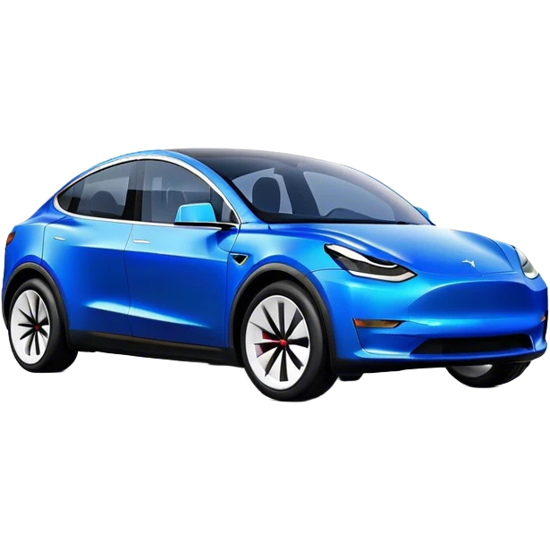 Tesla Model Y - Tesla (Model Year: 2022) (Iconic colour: Blue) emoji