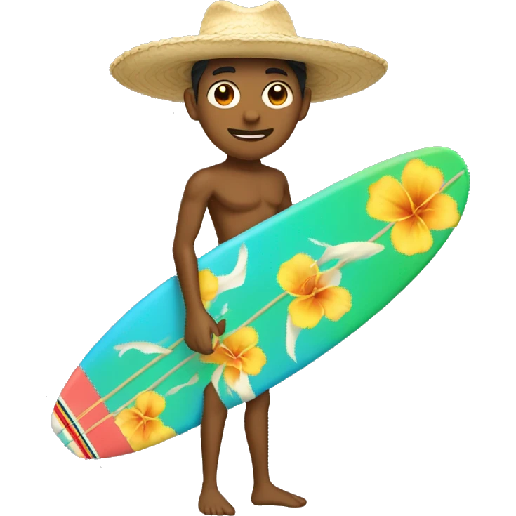 Jun Jo surfer with sombrero  emoji