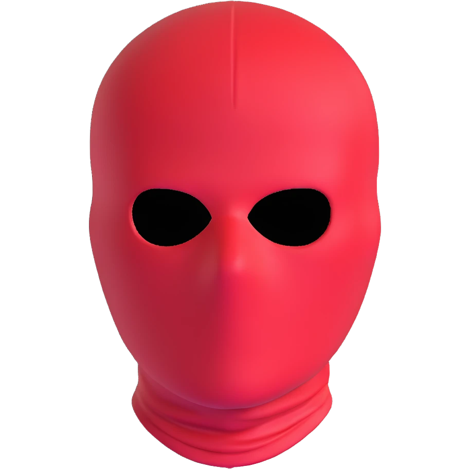 red ski mask emoji