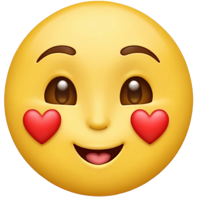 Classic yellow emoji blowing kiss with puckered lips emoji