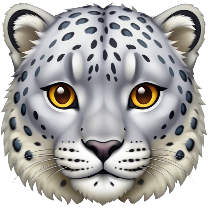 Colorful snow-leopard emoji