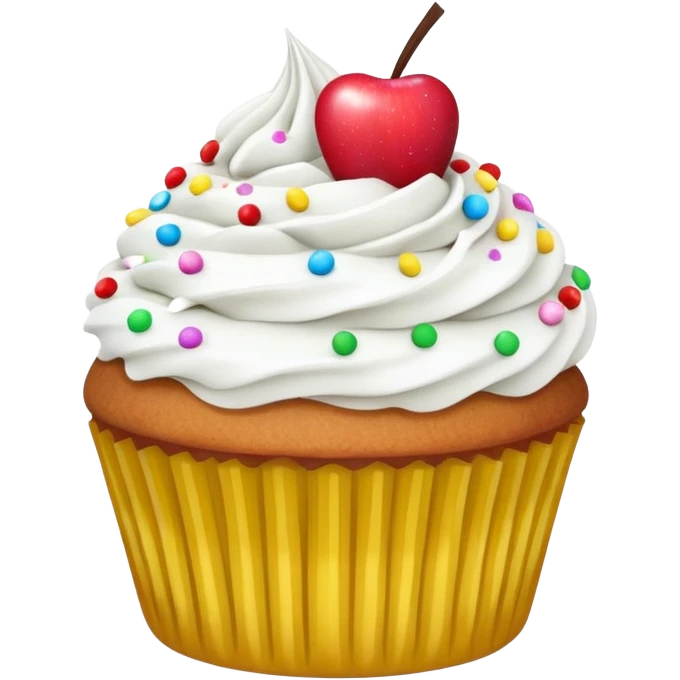 Apple cupcake emoji
