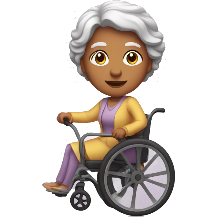 grandmother with wheels emoji
