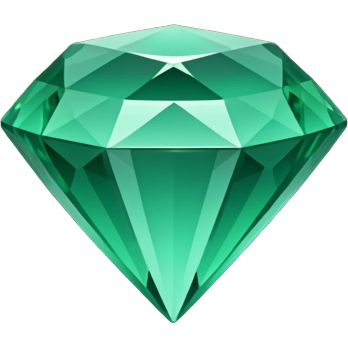 GREEN emerald, diamond gem shape emoji