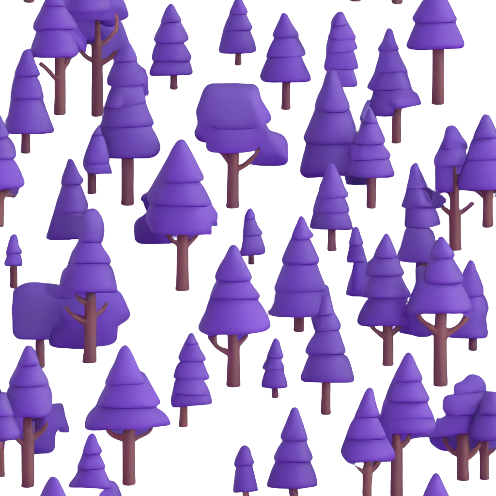 cartoon forest with trees emoji