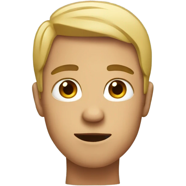 Straight face emoji