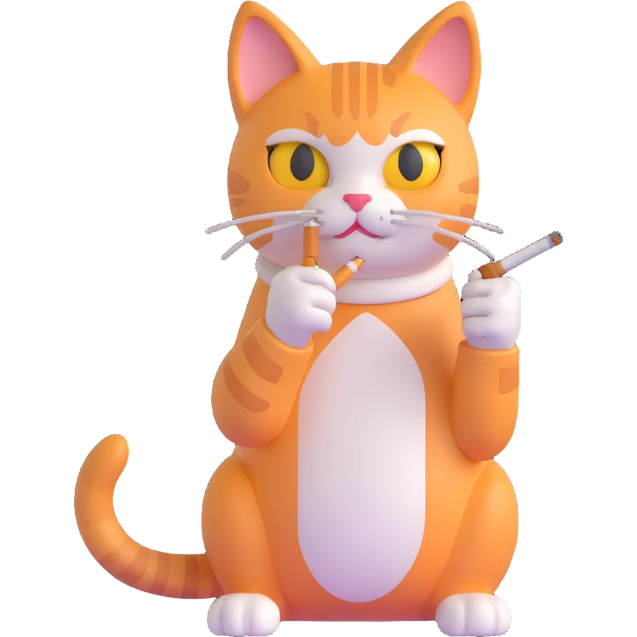 cat with sigarette emoji