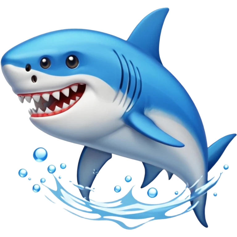 Tiburón con tenis azules emoji