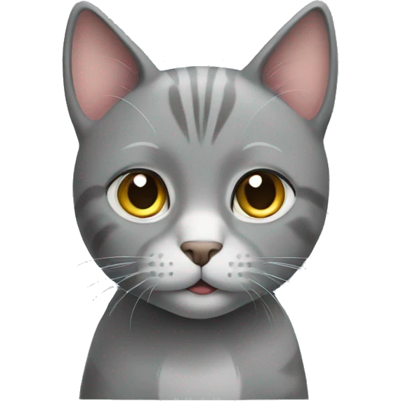 Cute gray cat emoji