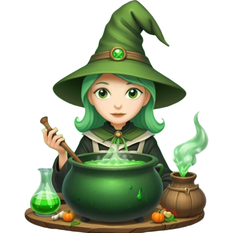 green witch cooking potion emoji