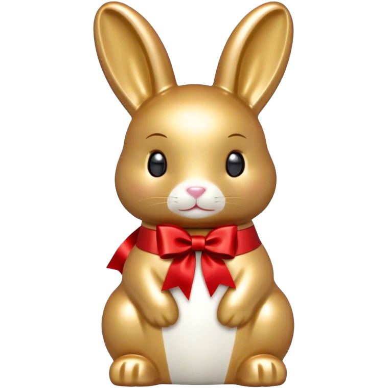 Lindt goldbunny with red ribbon emoji