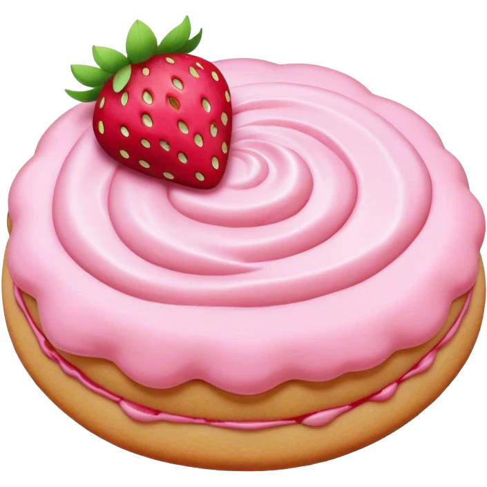 a strawberry cookie emoji