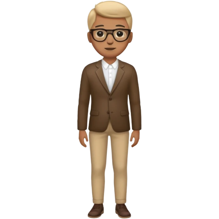 male model wearing glasses full body emoji