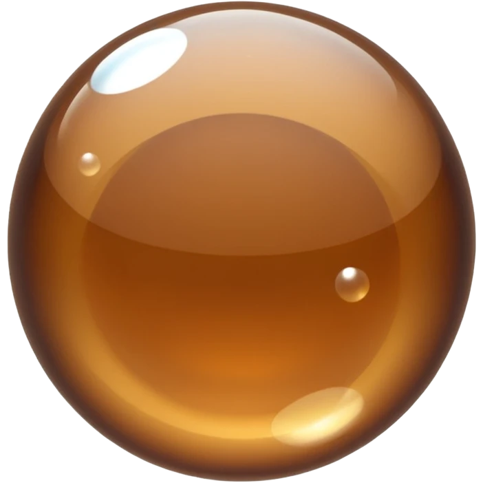 brown sparkling shiny bubble emoji