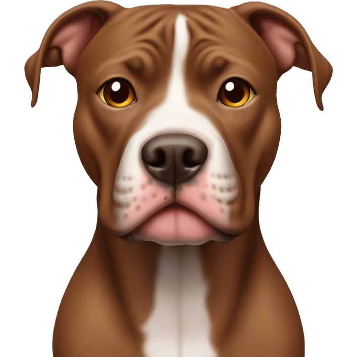 brown pitbull with no white hair emoji