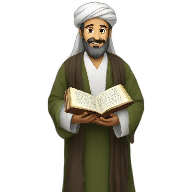 sufi man holding quran emoji